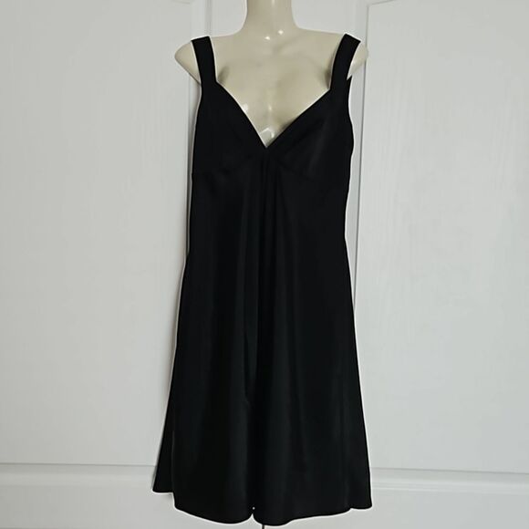 Calvin Klein Maternity Robe Slip-On Midi Dress With Low Back Black 6 - Picture 1 of 16